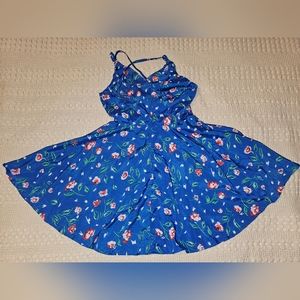 Mimi Chica dress sz Medium blue, floral, flowy, mini